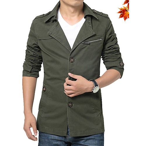 Men's new winter men jackets windbreaker pure color coat blazer HXTX-5793