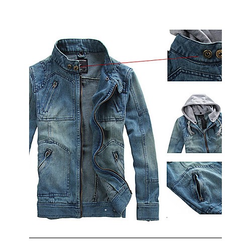 Man Fashion Detachable Denim Jacket Men Sportswear Outdoors Casual Jackets Jeans Jacket Men Plus Size SOUH7