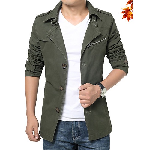 Men's new winter men jackets windbreaker pure color coat blazer HXTX-5793