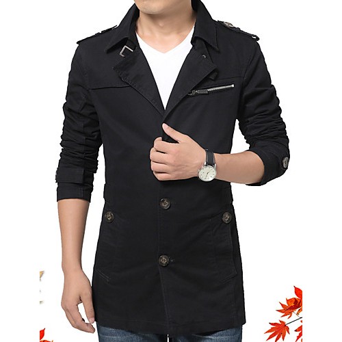 Men's new winter men jackets windbreaker pure color coat blazer HXTX-5793